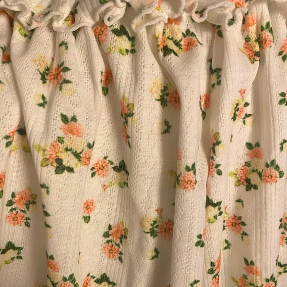 For Love And Lemons Lola Pointelle Shorts White Floral NWT - Picture 7 of 7